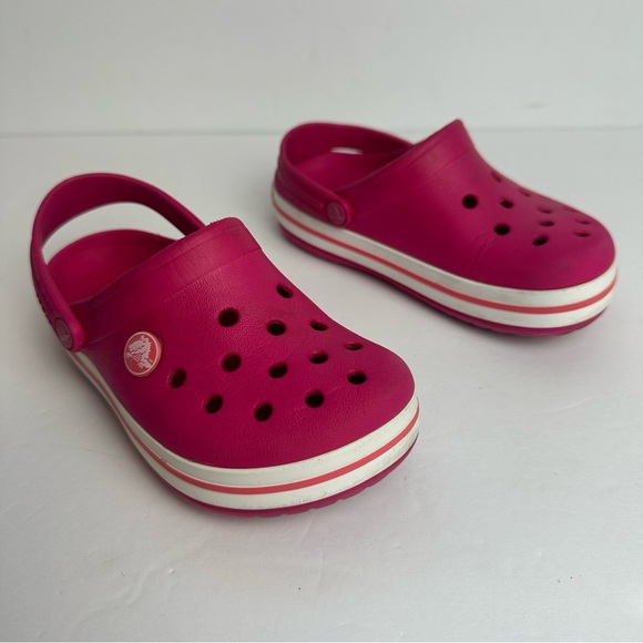 Crocs Crocband Clogs Kid's Size 11 Shoes Raspberry Waterproof Summer Outdoor - Picture 1 of 8